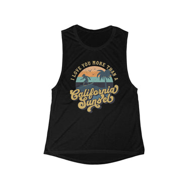 Wallen Retro California Sunset Muscle Tank - Sunlit Funlit Country Music Tees